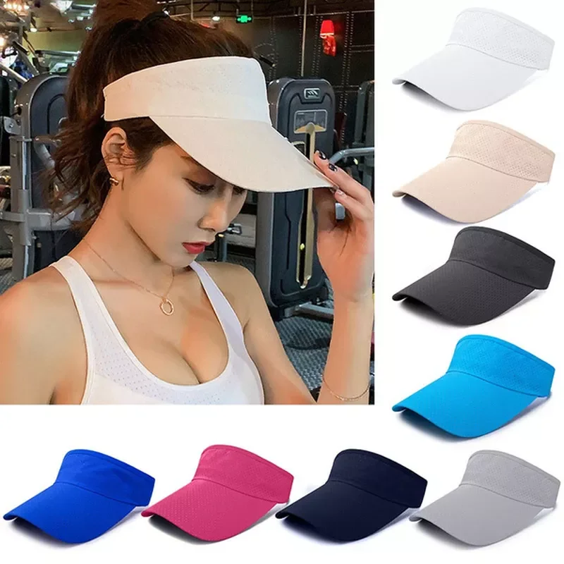 

Tennis Caps for Men Women Adjustable Sport Headband Mesh Sun Sports Visor Hat Running Caps Tennis Beach Hat Outdoor Sports Hat