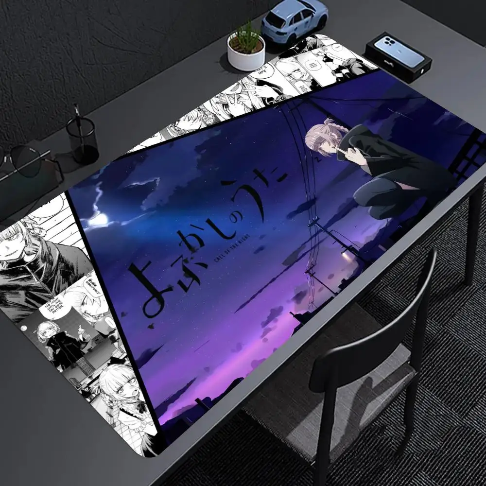 Большой коврик для мыши Nanakusa Nazuna Anko Kou с изображением ночного вызова