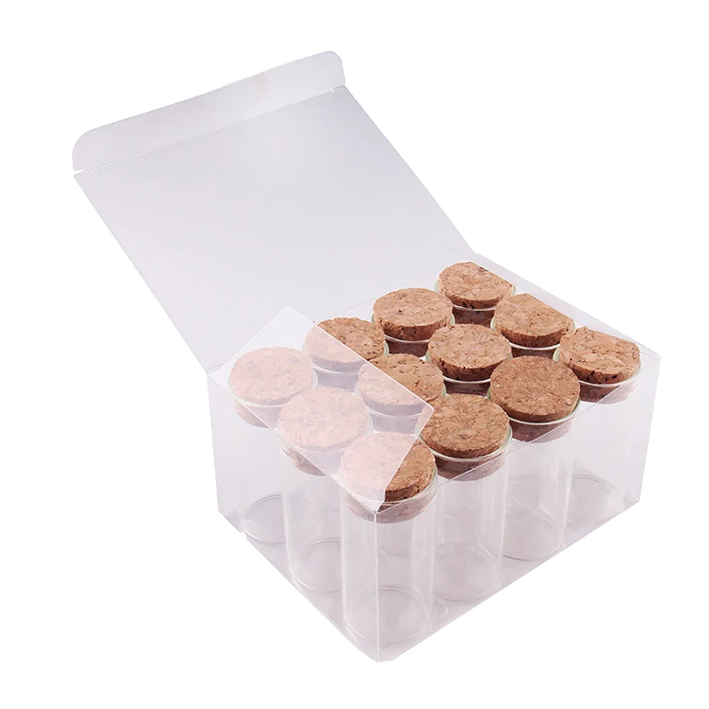 

12 Pcs Glass Storage Container Food Containers Sealed Cans Tank Grains Miniature