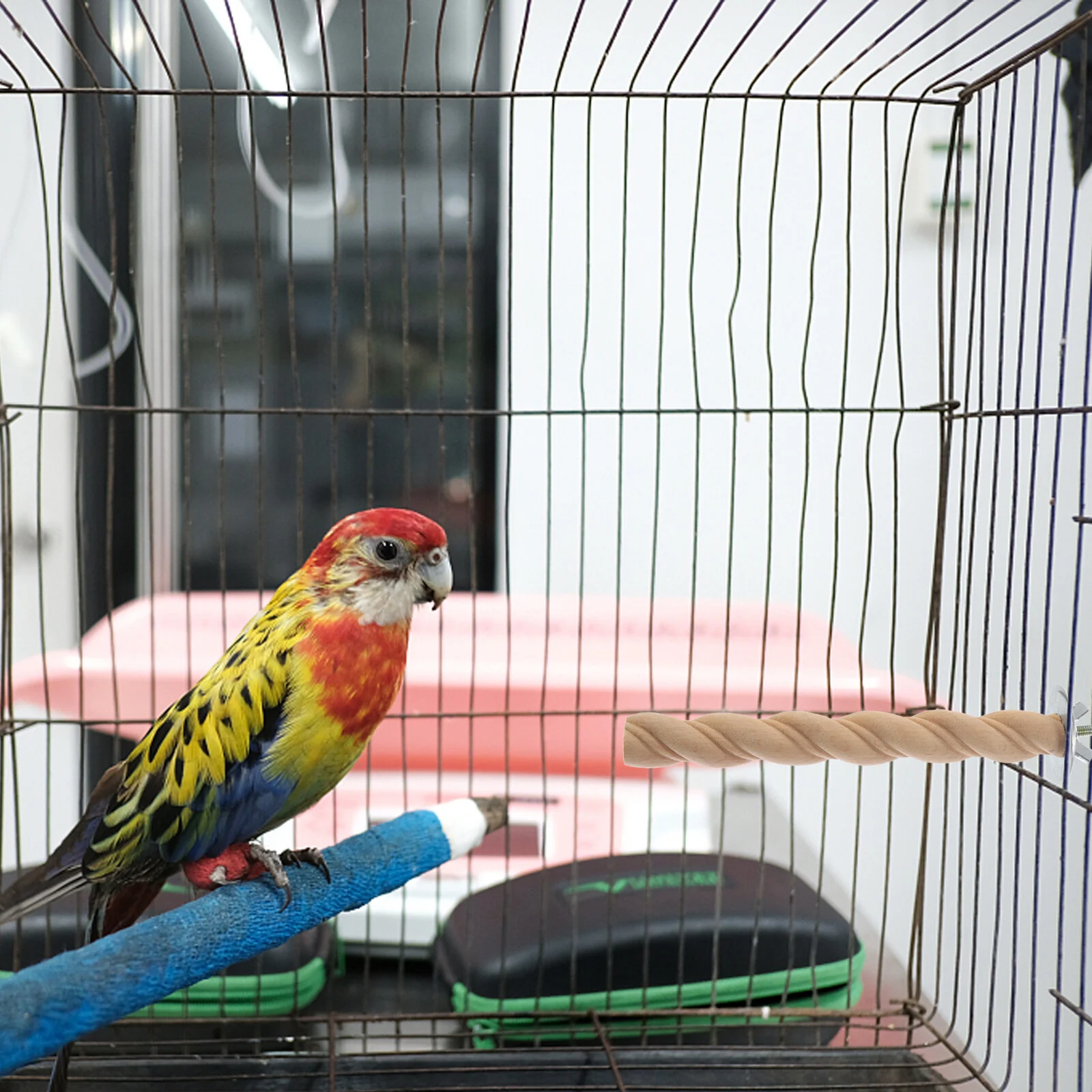 

Grinding Stick Wooden Bird Perches Parrot Toy Standing Rod Parakeet Cage Accessories Branches