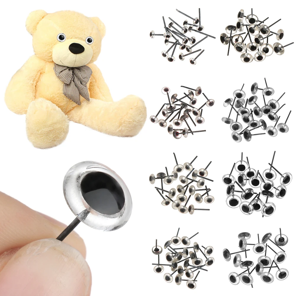 

20Pcs/Bag Transparent Doll Glass Eyes Needle Felting Eyes For DIY Bears Animals Dolls Kids DIY Toys Accessories