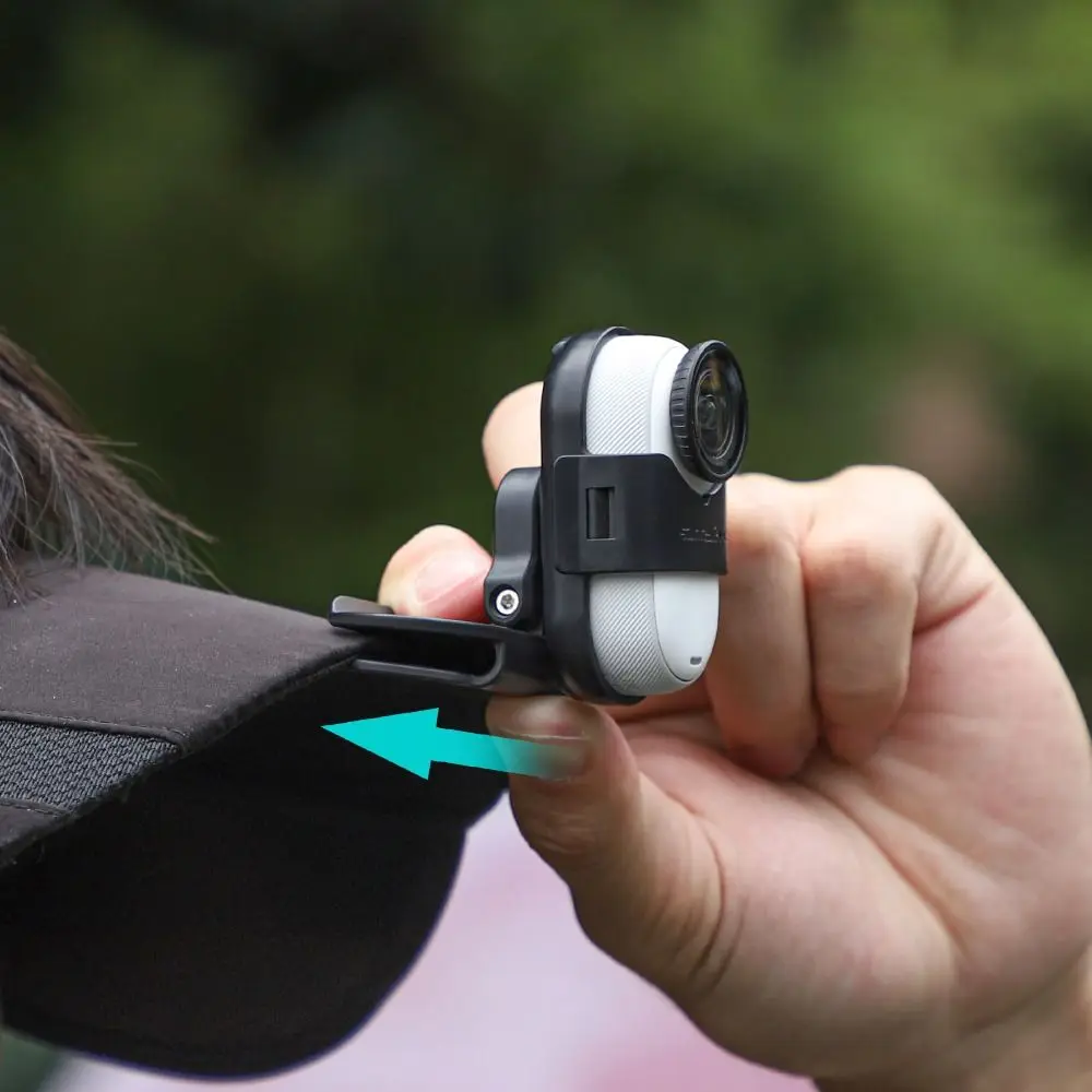 Фото Быстросъемный держатель-клипса с поворотом на 360° для экшн-камер Insta360 GO 3/GO 3S, крепление на кепку/шляпу №4