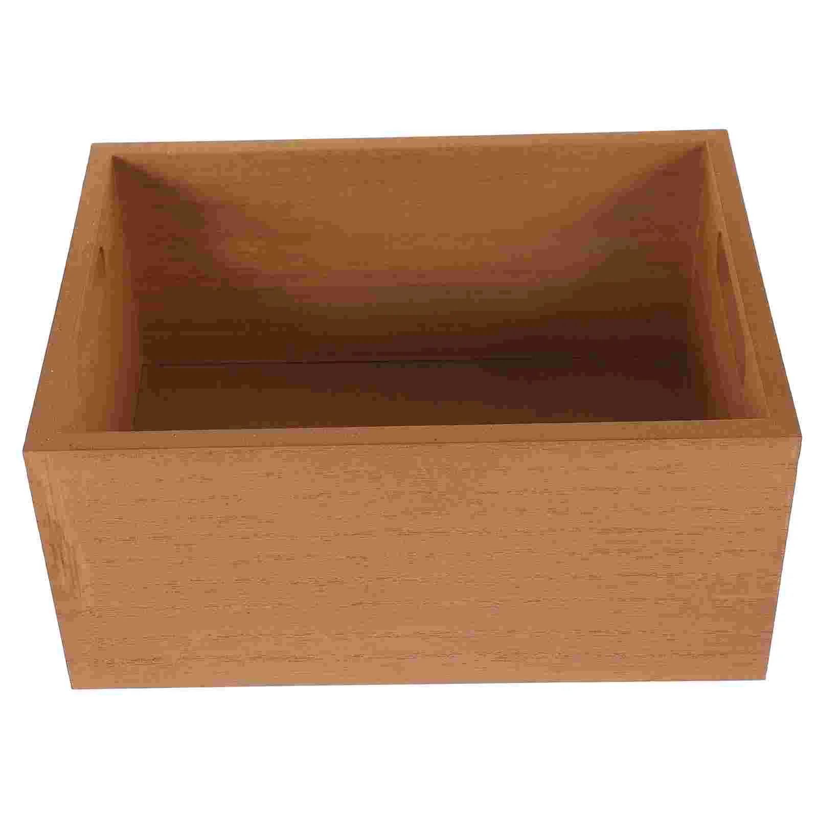 

Tabletop Wooden Storage Box Daily Sundries Organizing Box Large-capacity Makeup Bottle Box