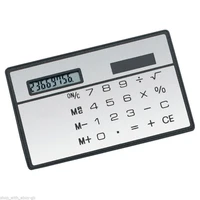 slim credit card cheap solar power pocket calculator novelty small travel compact wholesale