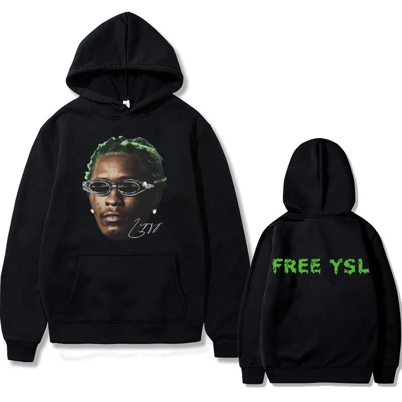 

Rapper Concert Young Thug Thugger Slime Season Hoodie Green Rare Hip Hop Print Hoodies Mens Rap Clothes Men Oversized Sweatshirt