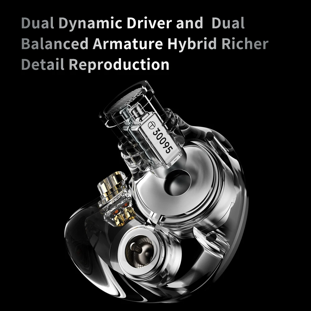 Гибридные внутриканальные мониторы TRN V10 PRO 2DD+2BA с модифицированной конструкцией