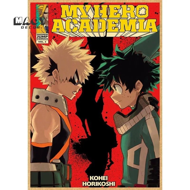 винтаж постеры для интерьера Плакаты из крафт-бумаги с мотивами аниме Моя