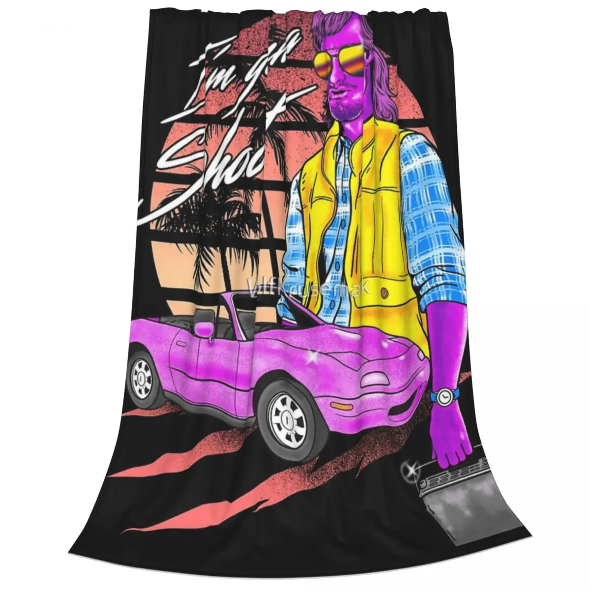 Классическое Одеяло MacGruber Synthwave покрывало на кровать мягкие покрывала для