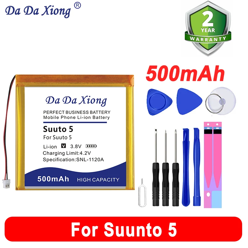 Высококачественная сменная батарея DaDaXiong CEL 352828 Suuto 5 500 мАч для тренажера Suunto 5 Spartan + Бесплатные инструменты