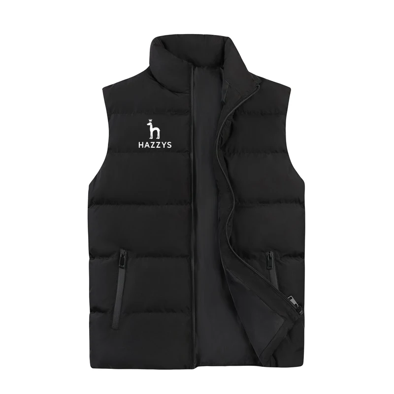 2022 New HAZZYS Men's Sleeveless Thick Thermal Jacket Brand Jacket High Quality Casual Fashion Autumn Winter Jacket