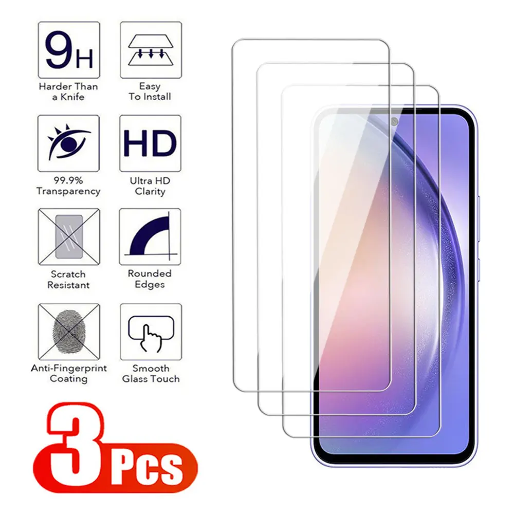 3 шт. для Samsung Galaxy A71 A72 A73 A41 A42 A51 A52 A53 A54 A55 Защитная пленка экрана S10E Note 10Lite из