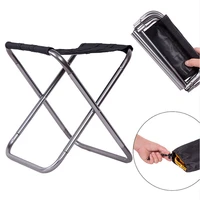 portable outdoor fold chair 7075 aluminum alloy fishing bbq stool train camping little mazza weight up to 170 catties