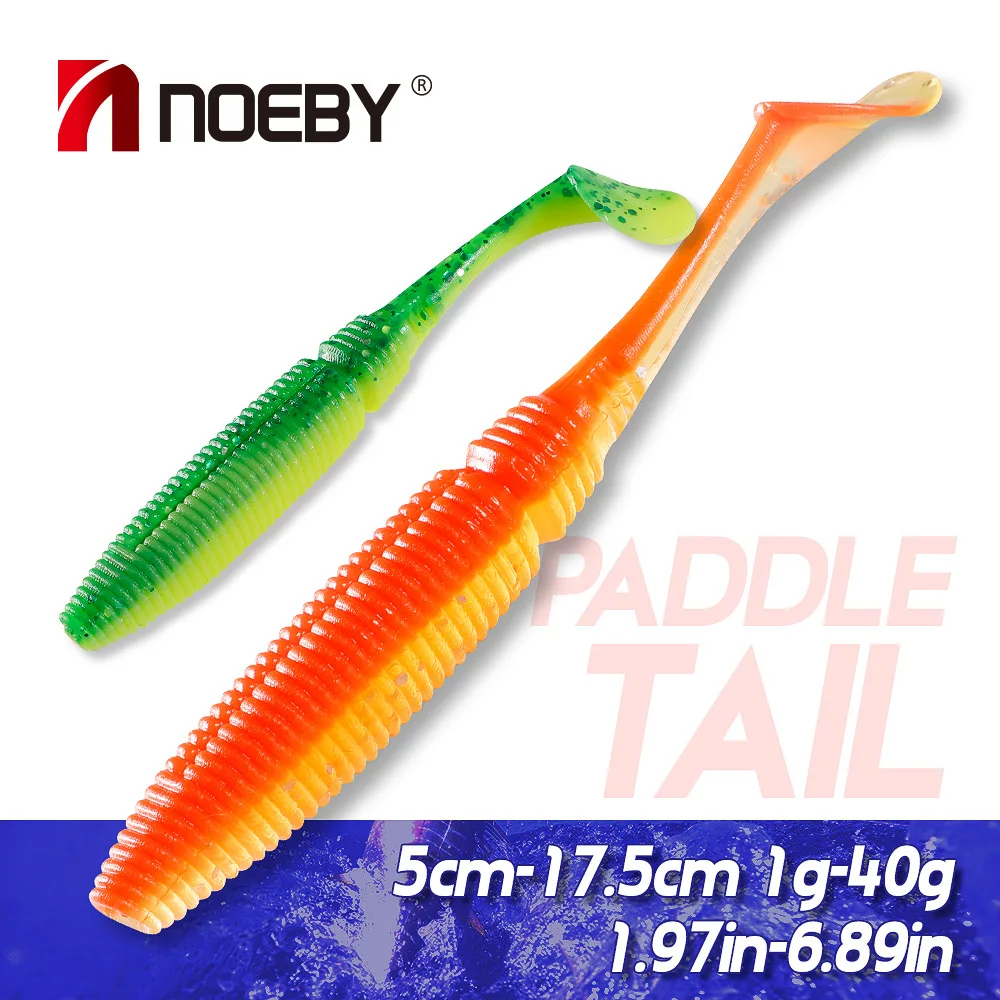 

Noeby Soft Lure 17.5cm 15cm 10cm Silicone Bait Big Shad Paddle Tail Drive Minnow Artificial Wobblers Saltwater Fishing Tackle