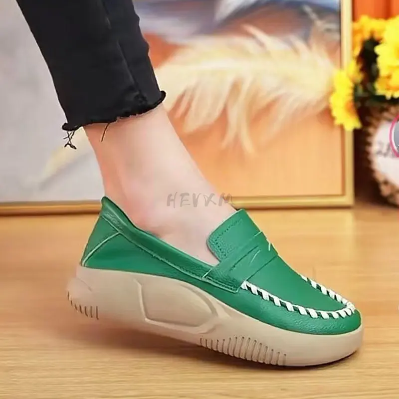 Women Shoes Platform Flats Sports Autumn Spring Fashion New 2022 Sneakers Walking Loafers Casual Running Hiking Pu Leather Shoes