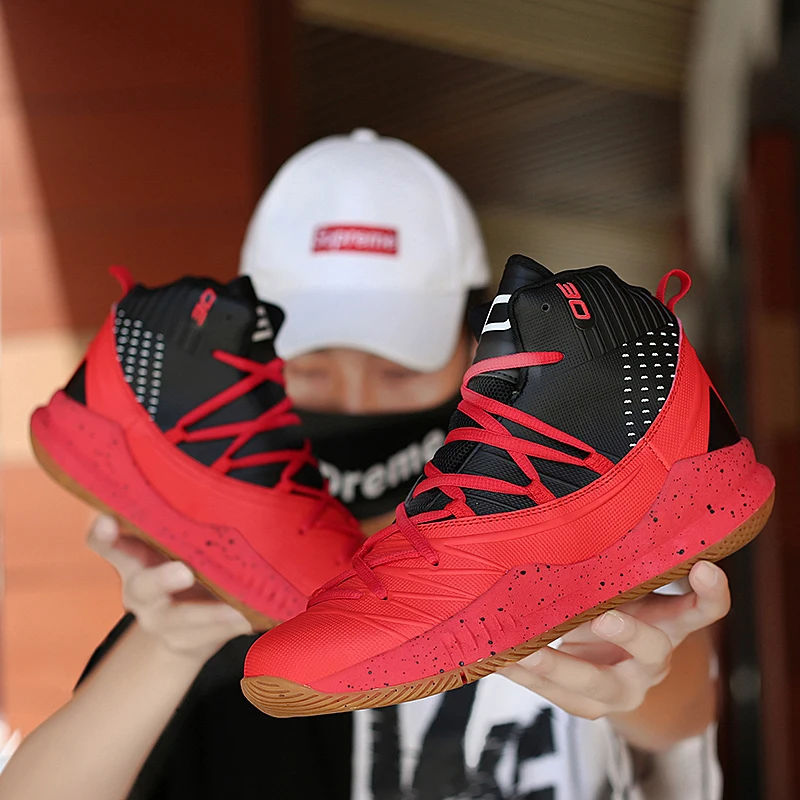 High Quality Basketball Shoes Men Sneakers Boys Basket Shoes Autumn High Top Anti-slip Outdoor Sports Shoes Trainer Women Summer