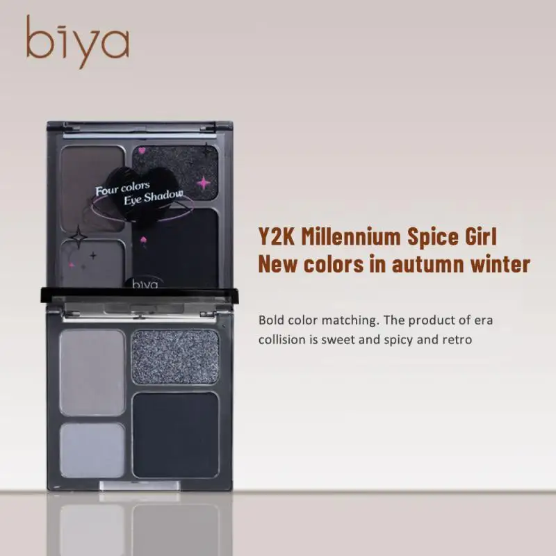 Блестящие матовые тени для век синие фиолетовые дымчатые макияж панк крутые