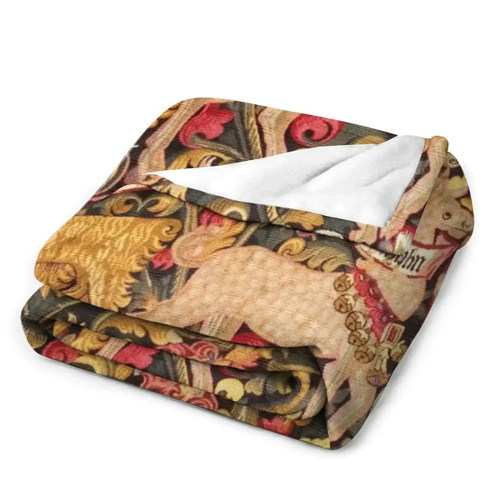 ЕДИНОРГ ДРАКОН ЛИНИЯ СТАБ И ДРУГИЕ ЖИВОТНЫЕ Цветочный Средневековый Гобелен