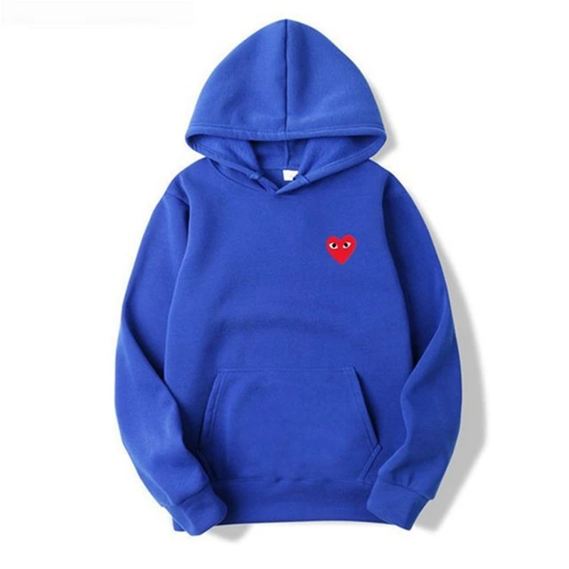 2022 Men's And Women's Hoodies Cotton Heart Eye Printed Pocket Wool Thick Lovers Loose Autumn Winter Unisex Couple Casual Hoodie