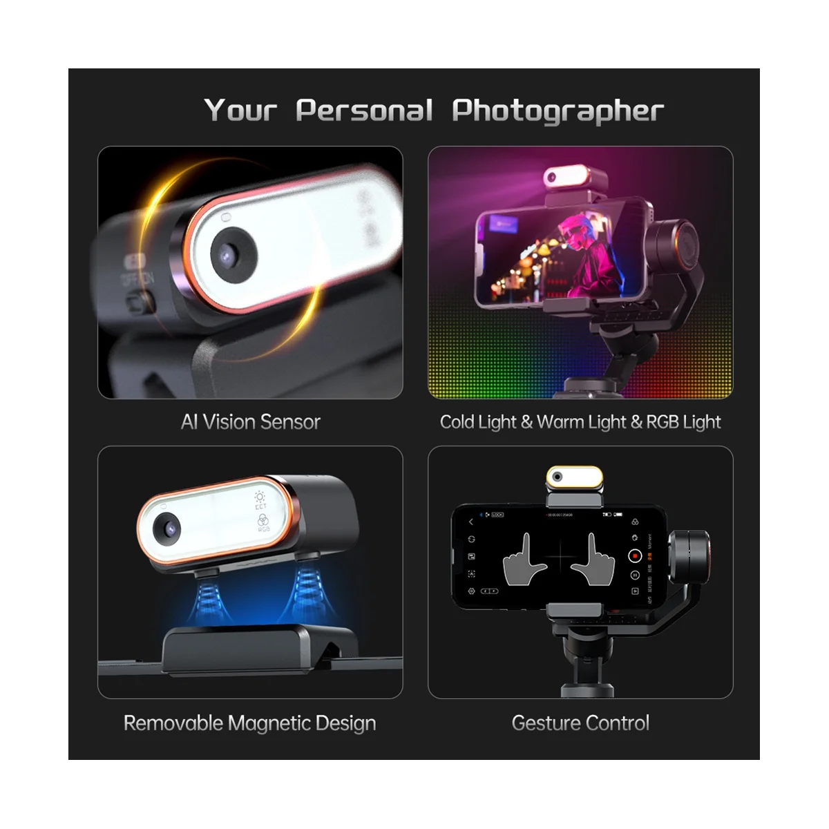 Ручной Стабилизатор Hohem ISteady M6 штатив для селфи с магнитной подсветкой