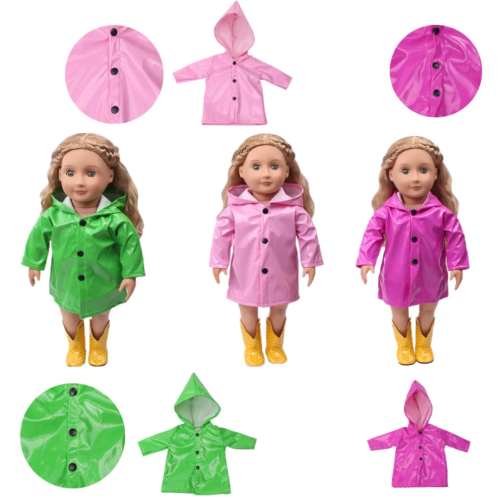 

18 Inch Girl Doll Dress Cute Beautiful Raincoat American Newborn Dress Baby Toy Fit 43 Cm Baby Doll Holiday Gift