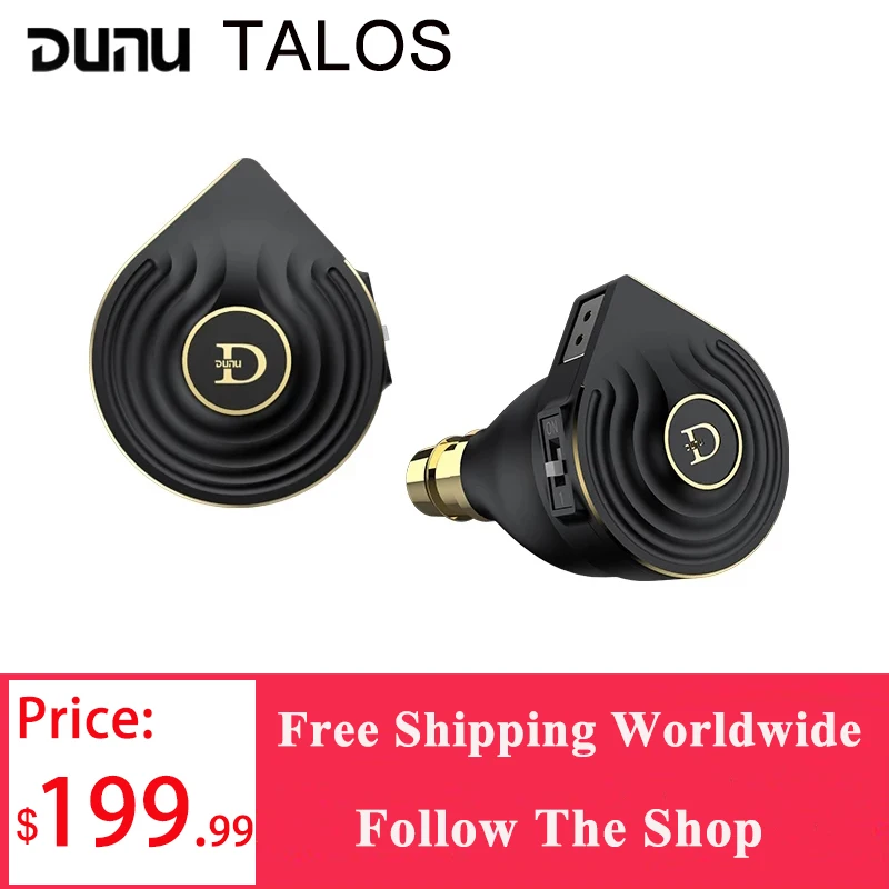 

DUNU TALOS 1DD+2BA Hybrid Driver In-Ear Earphone IEM HiFi Audio Music Earbuds 0.78mm 2Pin Detachable Cable Headset