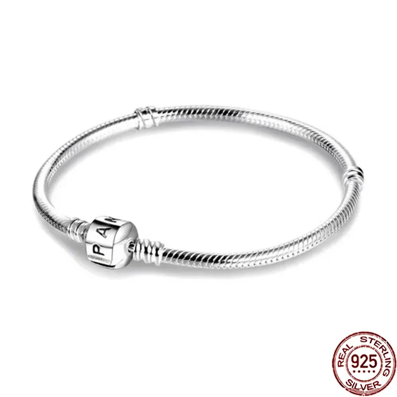 

2023 Classic S925 Sterling Silver High Quality Bucket Buckle Series Bracelet fit Original Pandora Beads DIY Jewelry Gifts