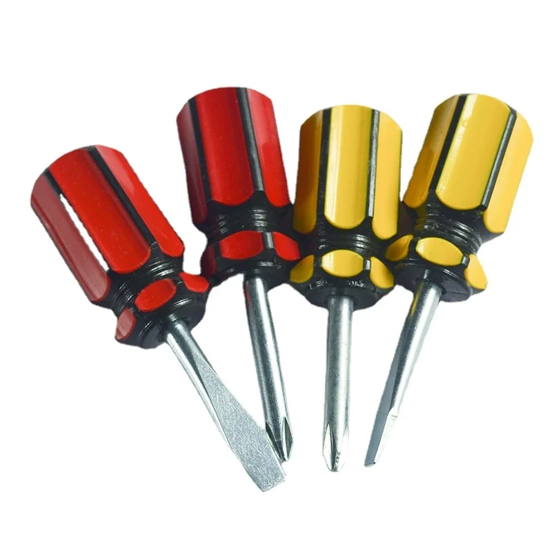 

1Pc Mini Short Screwdriver Slotted / Phillips Bolt Driver Portable DIY Repair Cross Word Ratchet Mit Griff Manual Hardware Tools