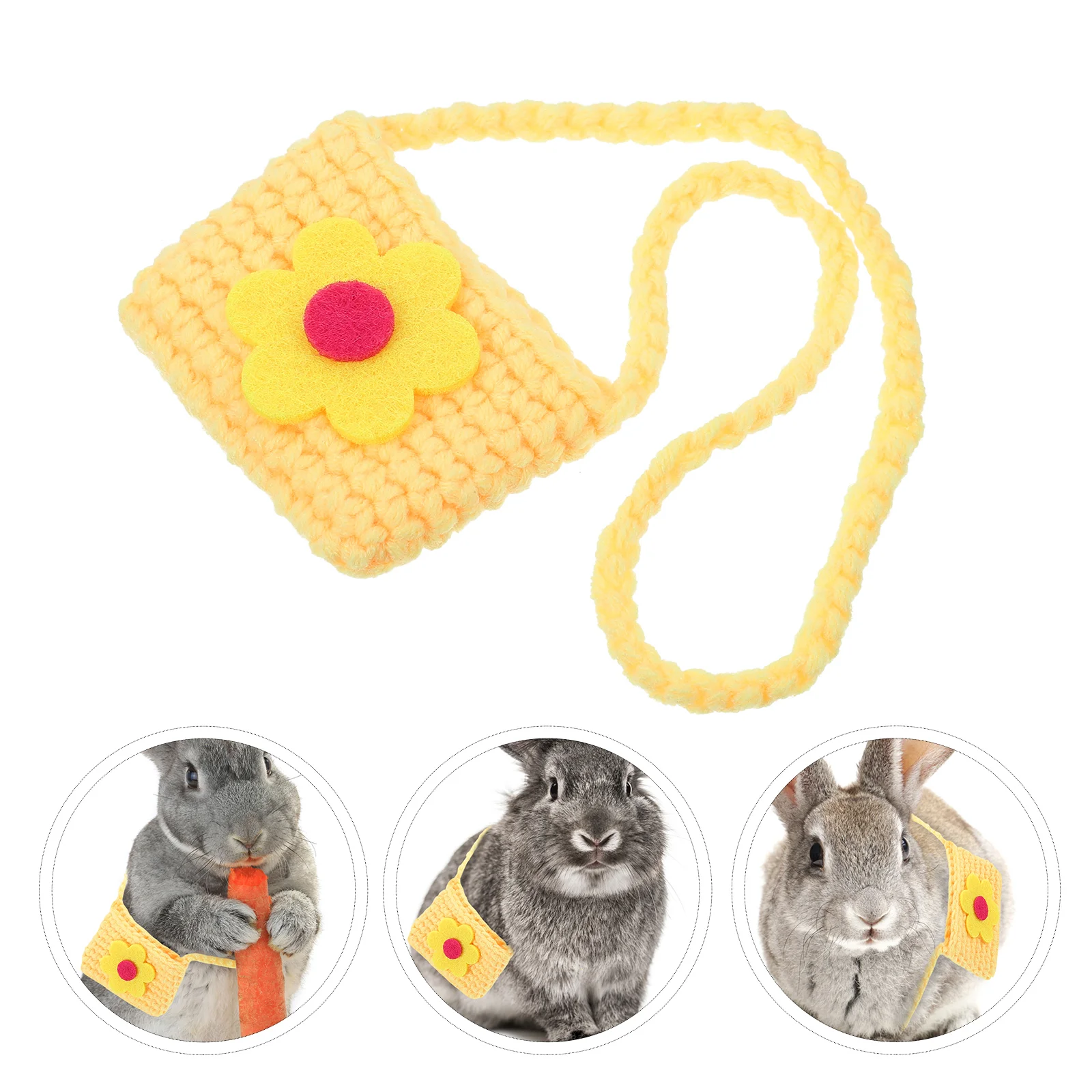 

Pet Costume Bag Accessory Mini Bag Pet Rabbit Bag Decor Mini Pouch for Pet (Yellow)