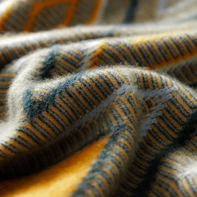 Мужской мягкий свитер из чистой шерсти с жаккардовой подкладкой новинка