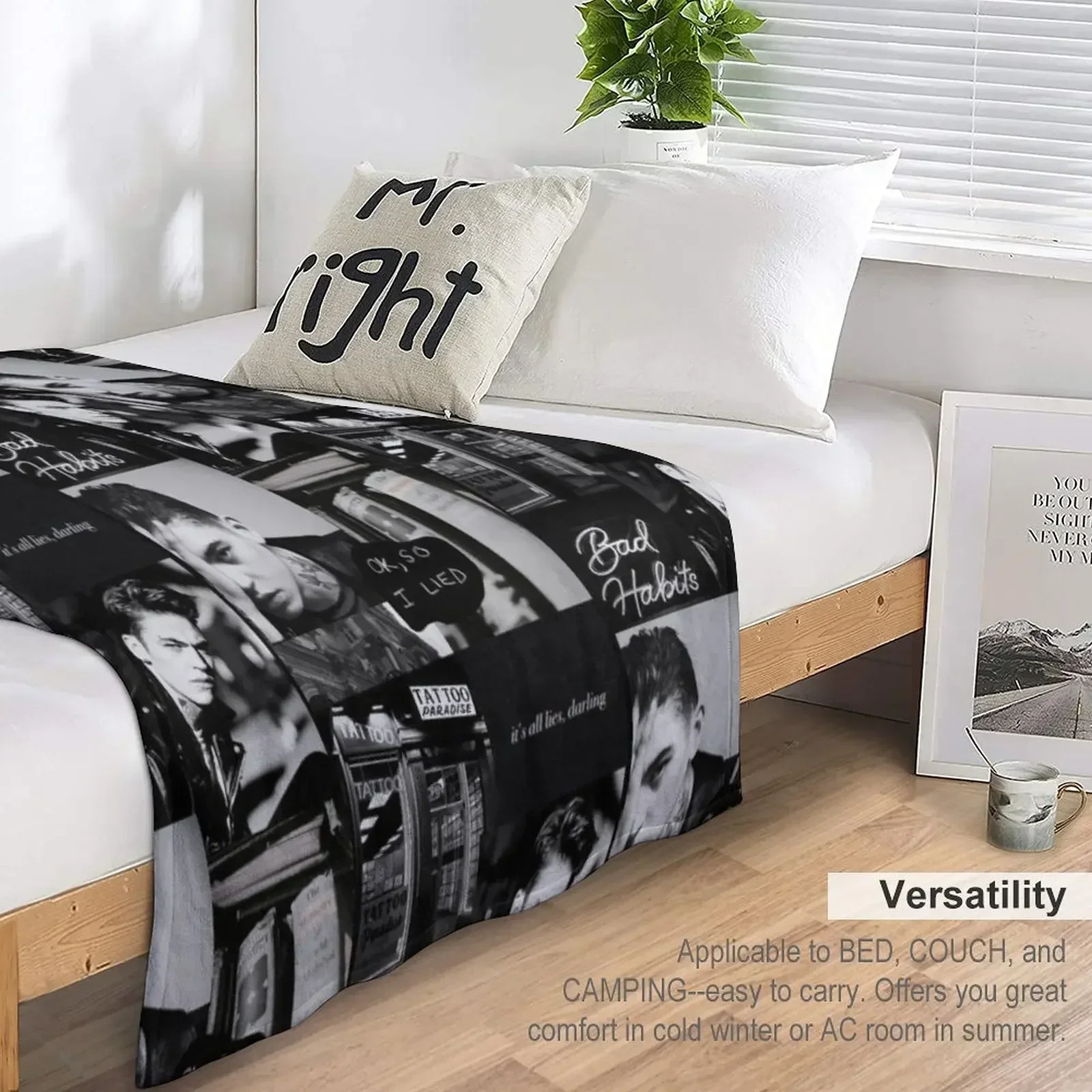 Одеяло Hardin Scott/Hero Fiennes-Tiffin Bad Habits/After Throw фланелевое одеяло для дивана-кровати милый