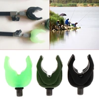fishing rod holder head fluorescent green support adapter universal outdoor fishing tackle pole rest soft silicone drop shipping