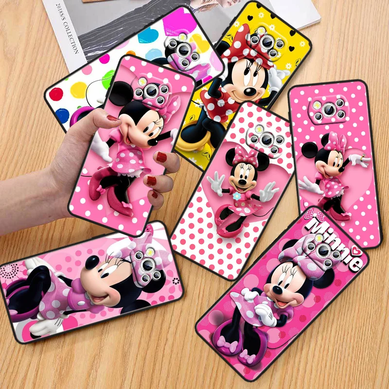 

Minnie Disney Mouse Cute Phone Case For Xiaomi POCO C50 C40 C31 C3 M5S X4 M4 M3 F4 F3 GT F2 F1 X3 NFC X2 Pro Black Cover