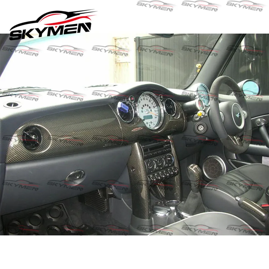 Карбоновые панели приборной для R50 Mini Cooper 05-08 RHD/LHD карбоновое волокно объемная