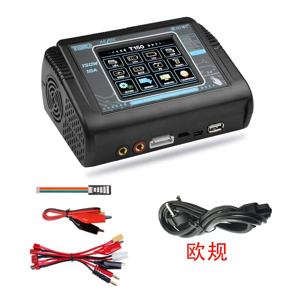 

Умное зарядное устройство HTRC T150, 150 Вт, 10 а, с сенсорным экраном