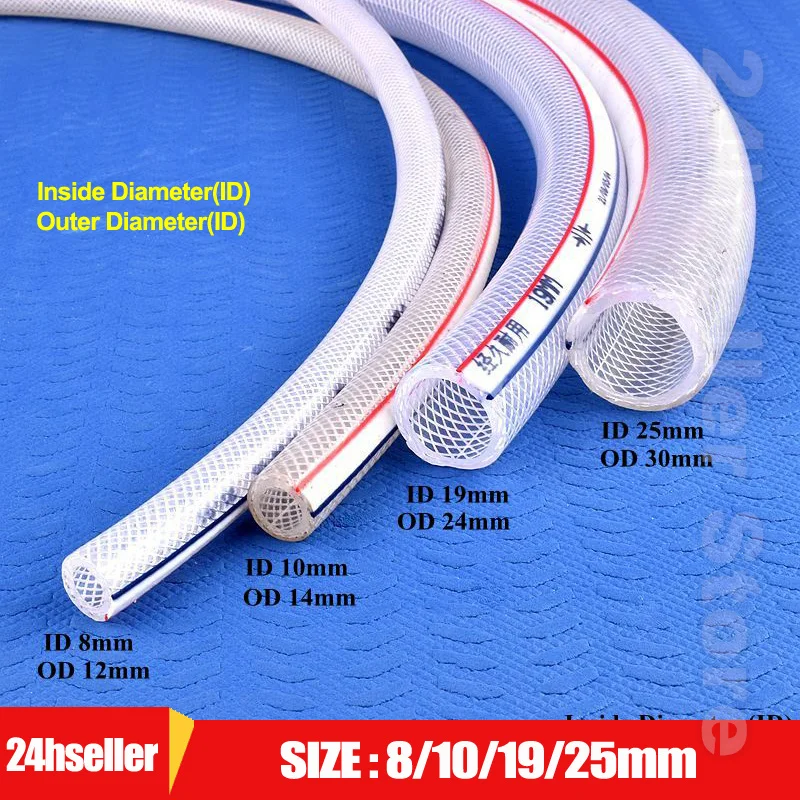 

1~5 Meters PVC Fiber Reinforced Flexible PIPE Oxygen Tube Garden Home Irrigation Hose Tap Water Hose Home Car Wash Hose Pipe