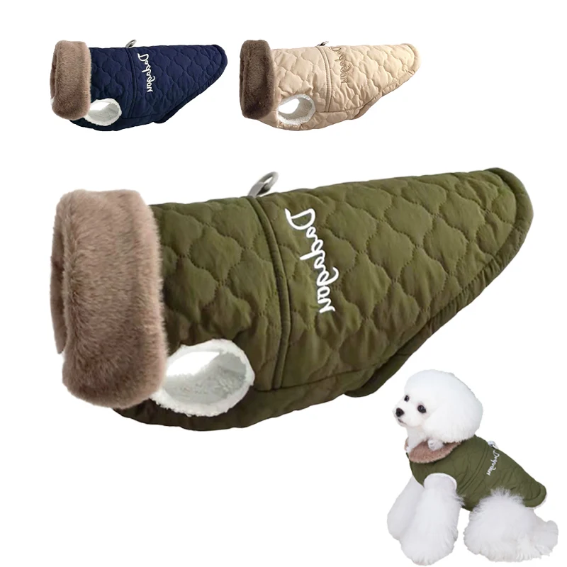 Warm Fleece Dog Jacket Vest Winter Dog Clothes Puppy Cats French Bulldog Coat Chihuahua York Pet Apparel for Small Medium Dogs