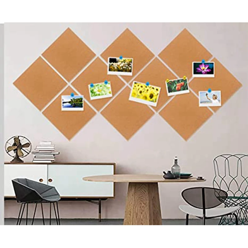 8 упаковок пробковая доска для плитки толстая 1/2 дюйма с самоклеящейся основой