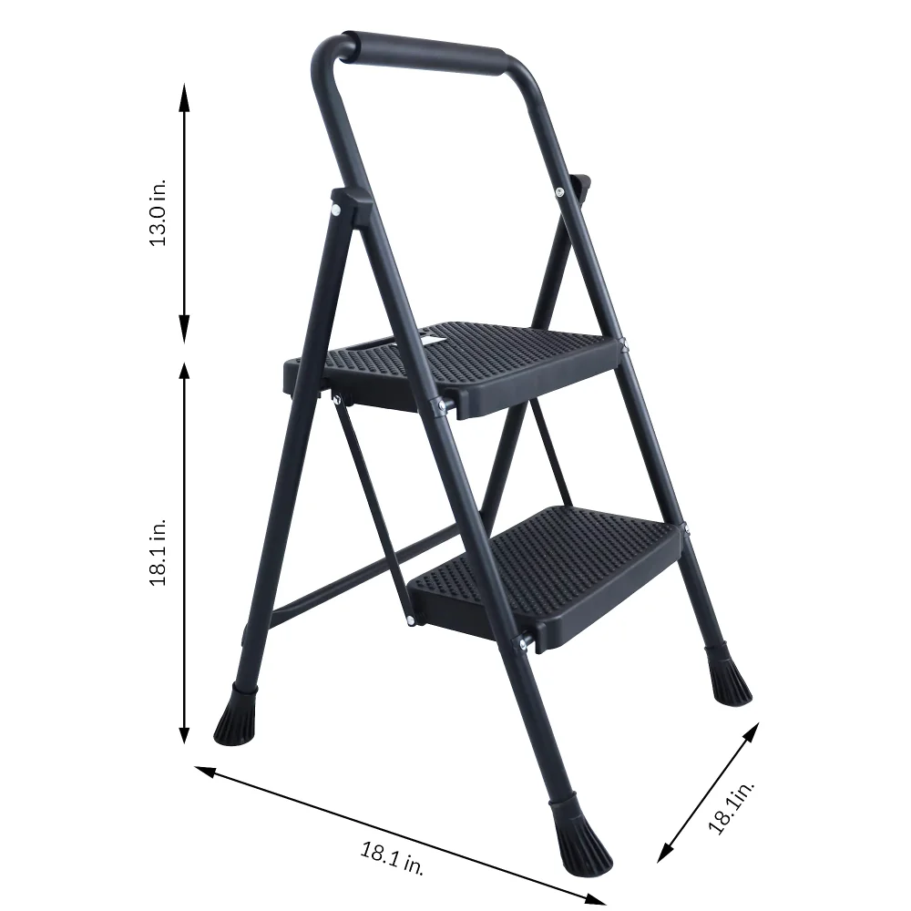 

MOYU Folding Step Stool with Wide Anti-Slip Pedal, 330lbs Sturdy Steel Ladder, 2-Step,ladder for Home,folding Ladder