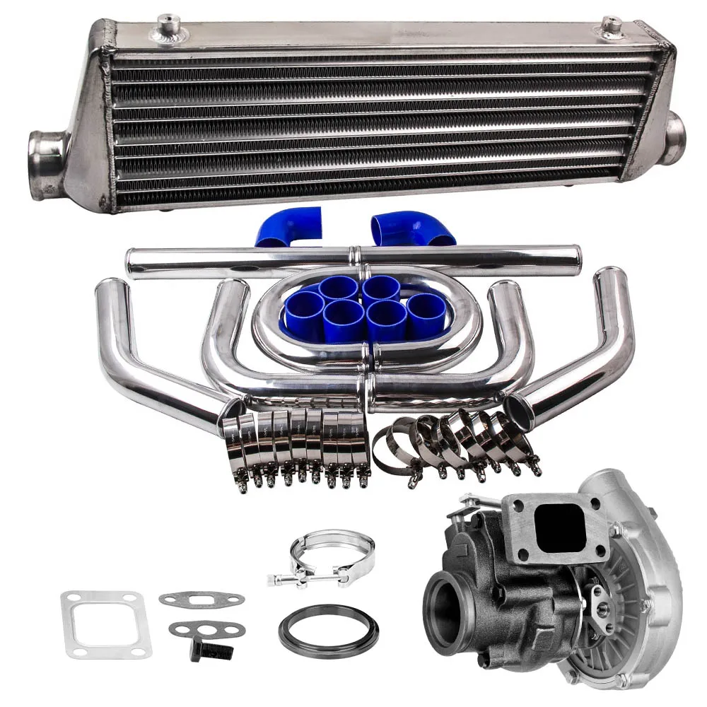 

T3 T4 Universal Turbo 0.63 A/R & Intercooler & 2.5" 64mm Intercooler Piping Kit