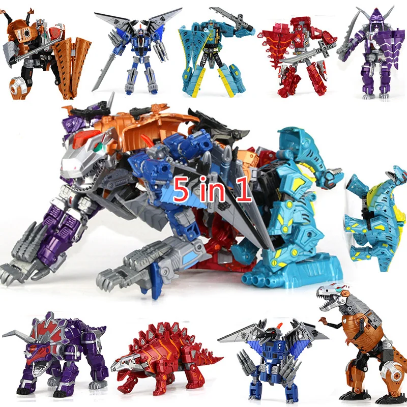 

Children Gifts Assemble Dinozords Action Figure Kids Toy Transformation Dinosaur Robots Dragon Ranger Megazord