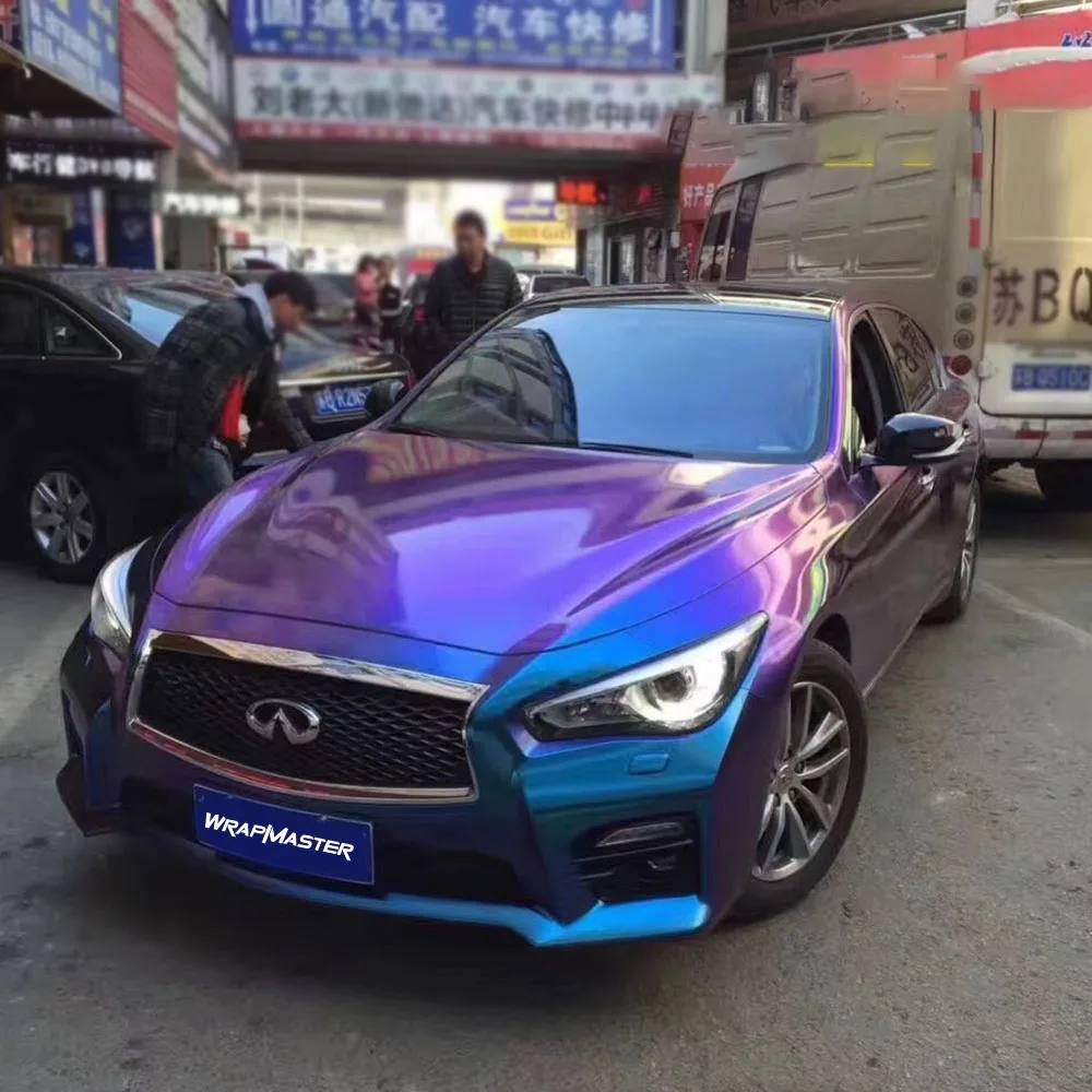 Виниловая автомобильная пленка Wrapmaster Chameleon с глянцевым бриллиантом Auroral Color