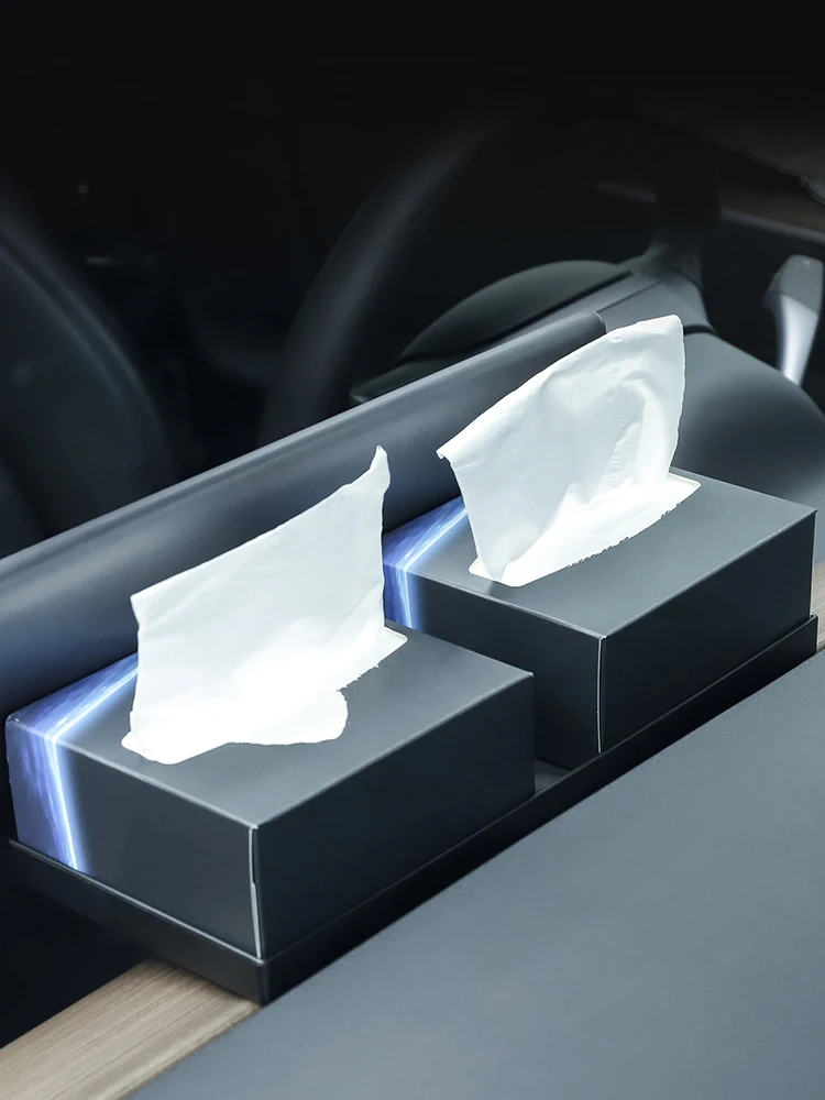 

Concealed Storage Tray For Model 3/Y Magnetic Storage Tray Behind Screen Car Center Console Tissue Organizer Decorative