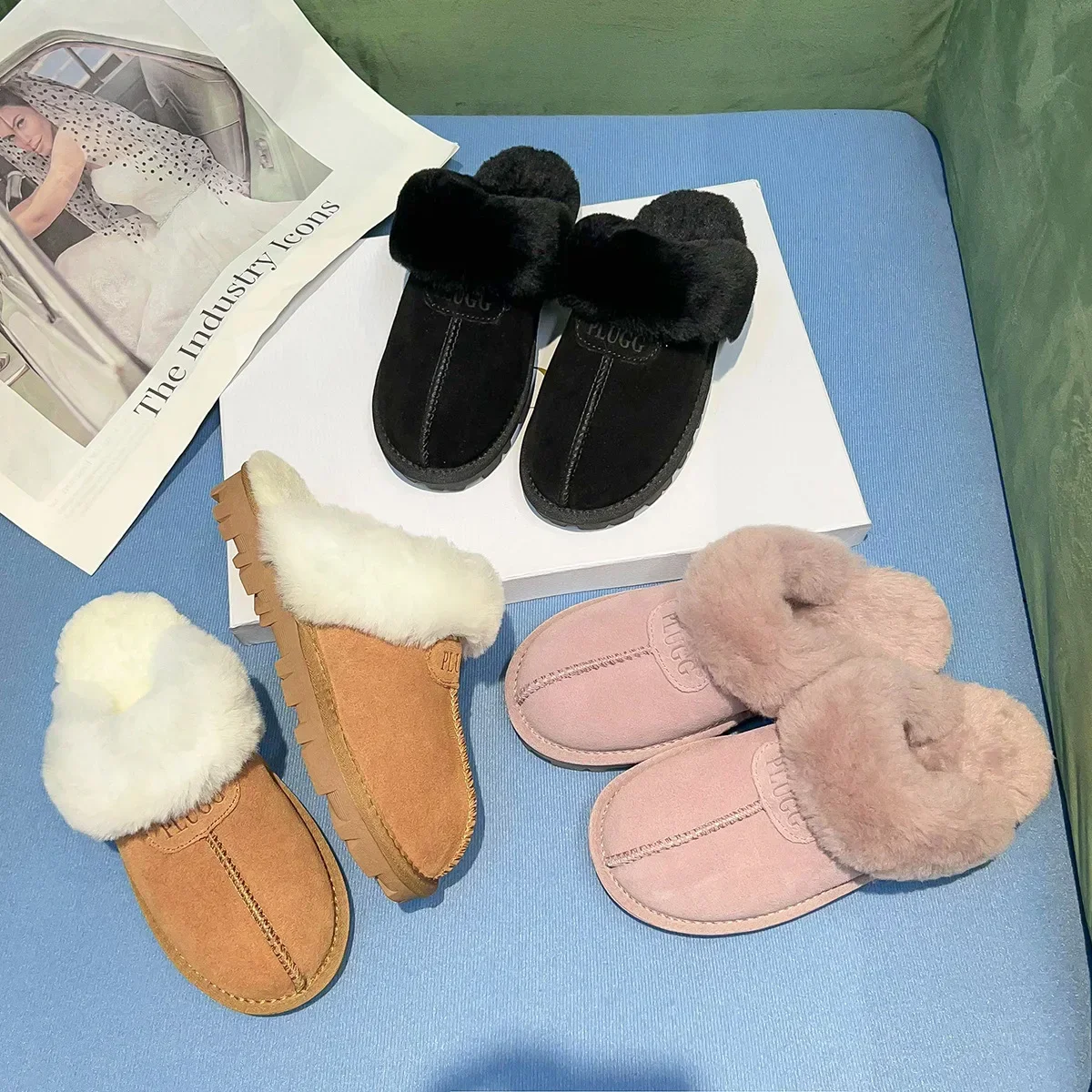 Дропшиппинг утепленные флисовые зимние ботинки короткие на меху плоской подошве