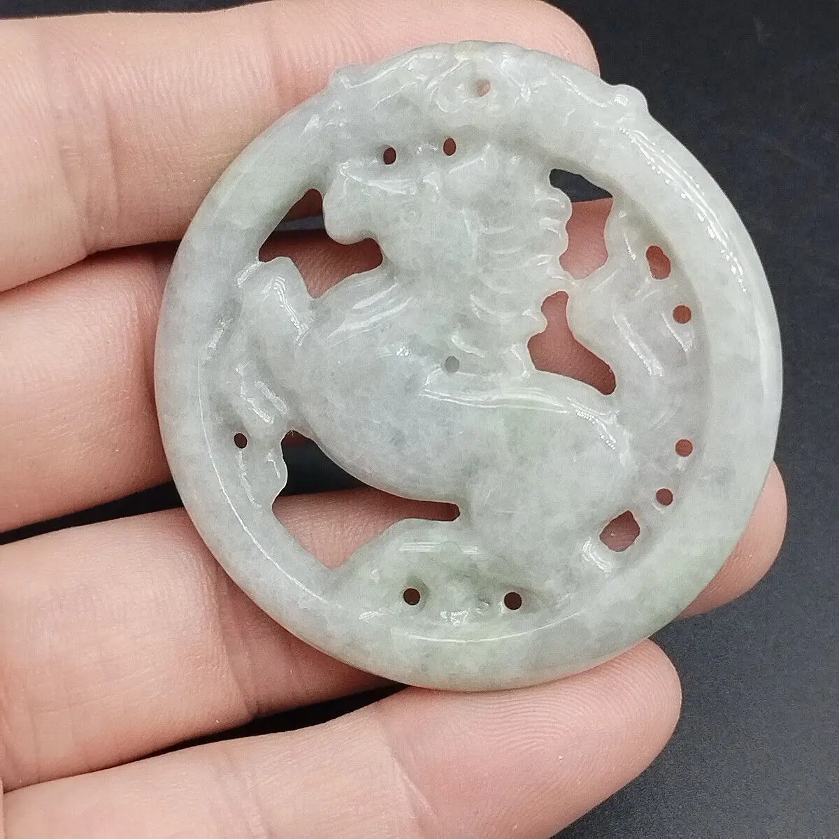 Сертифицированная бирманская лаванда натуральный нефритовый жадеитовый кулон с