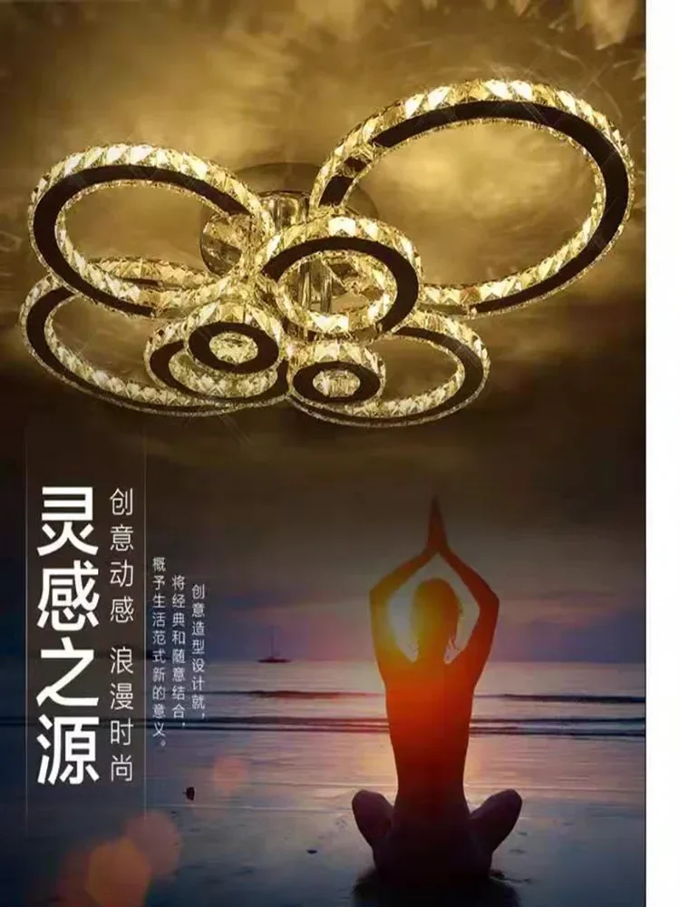 Хрустальные современные светодиодные потолочные светильники для гостиной