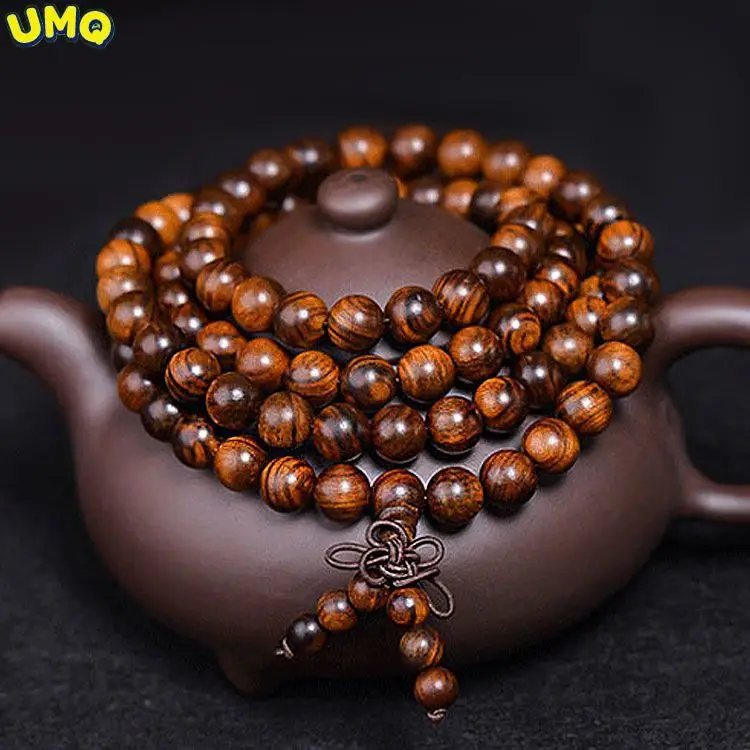 

Vietnam Huanghua Pear Hand String Wooden Buddha Beads Natural 108 for Men and Women Hainan Wenju Bracelet Scented Rosewood Hands