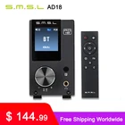 SMSL AD18 аудио цифровой усилитель Bluetooth 4,2 USB DAC усилитель аудио DAC Hifi усилитель мощности 2,1 Стерео Профессиональный 80 Вт усилитель