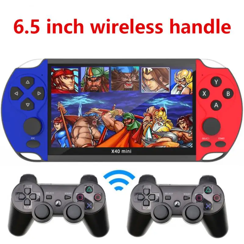 

X40 mini Gaming 6.5 inch Handheld Portable Game Console 6000 free games support TV Out video game machine boy player