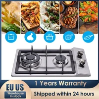 12 gas cooktop 2 burners drop in propanenatural gas cooker gas stove lpgng dual fuel stainless steel gas stove