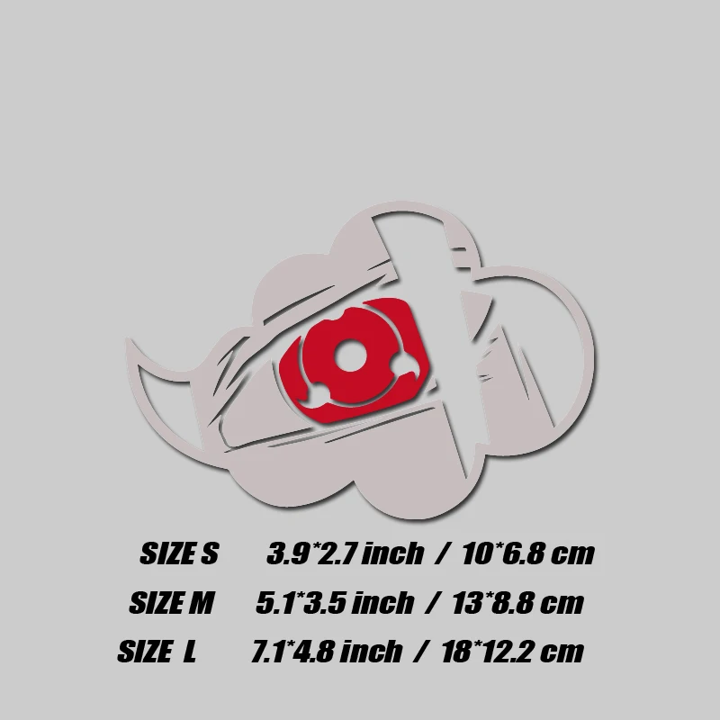 

Uchiha Itachi with Sharingan under the Akatsuki auspicious clouds decal，for anime fans,creative&fashion decal with high quality!